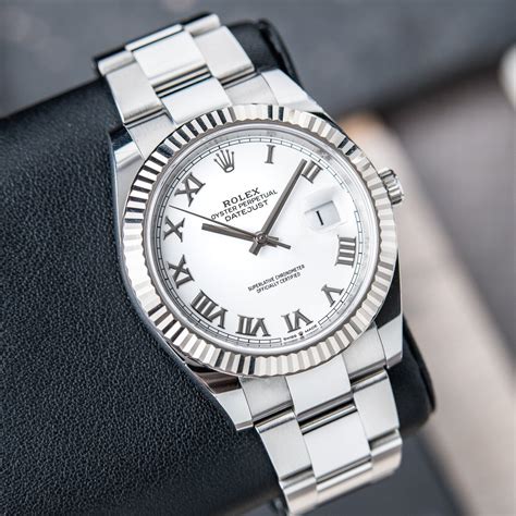 rolex 41 datejust white